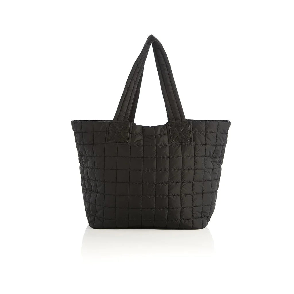 Shiraleah Ezra Quilted Nylon Toe Bag- Black