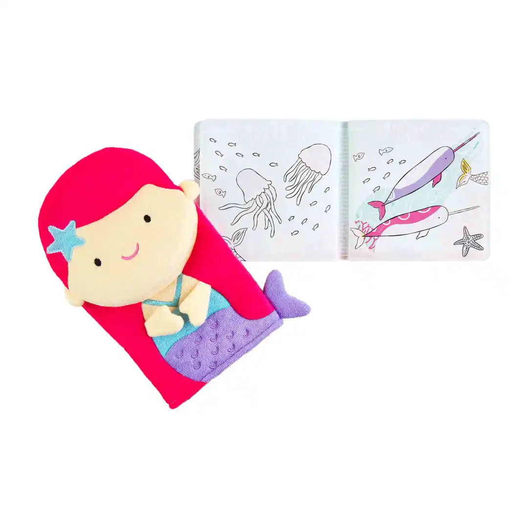 Mud Pie Mermaid Bath Book Set