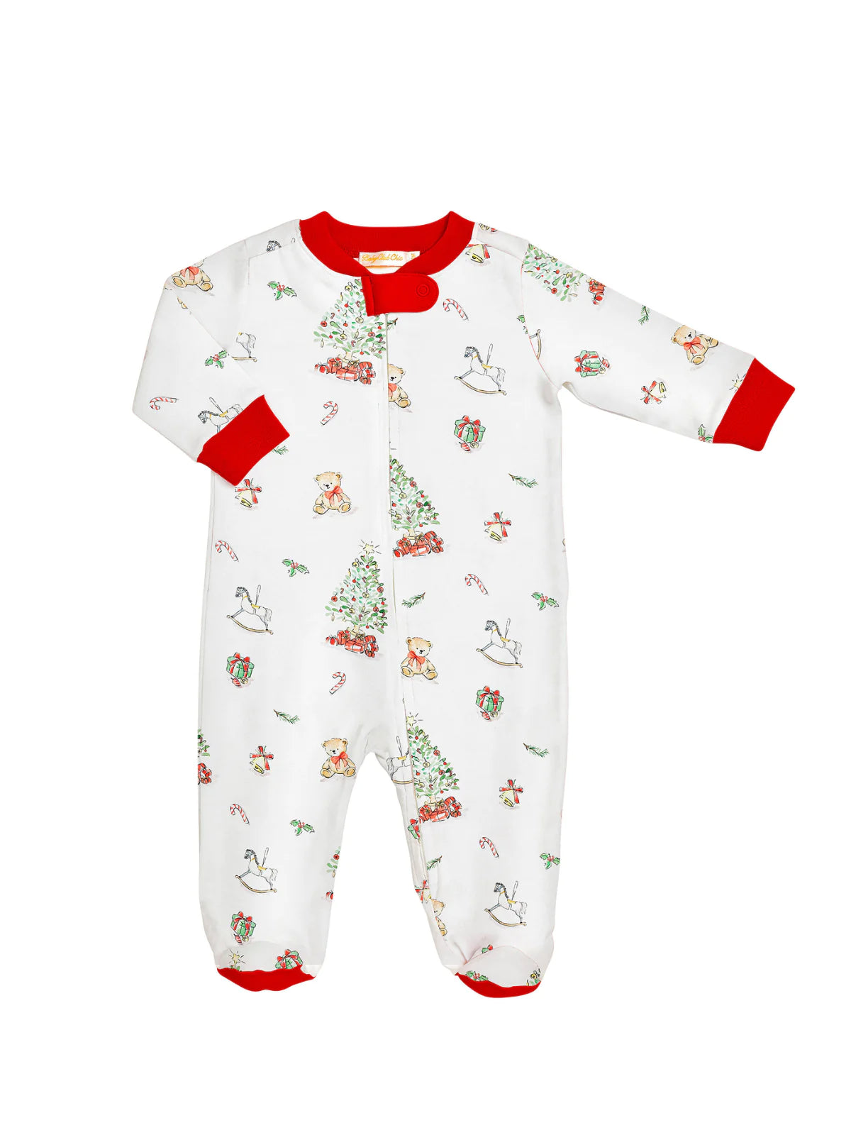 Baby Club Chic Christmas Tree Zipped Footie