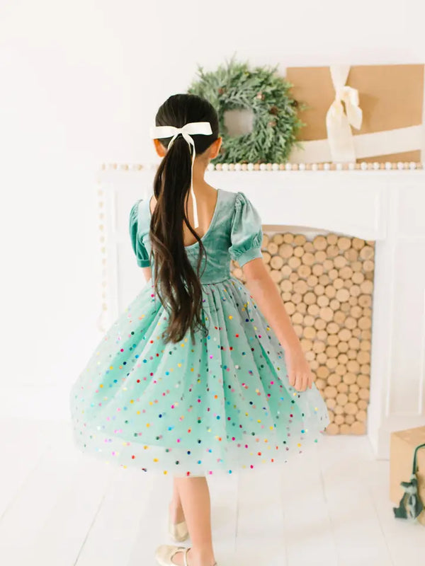 Ollie Jay Diana Dress in Minty Confetti