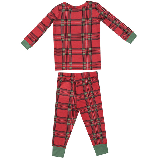 Angel Dear Vintage Holiday Plaid Long Sleeve Loungewear Set