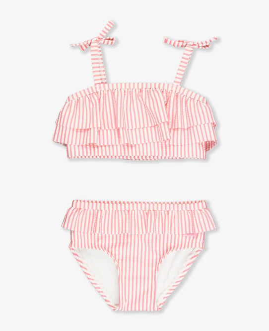 Ruffle Butts Seersucker Bow Ruffle Bikini