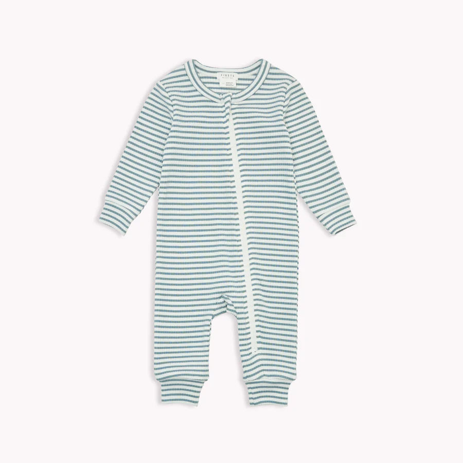 Petit Lem Slate Striped Modal Rib Sleeper