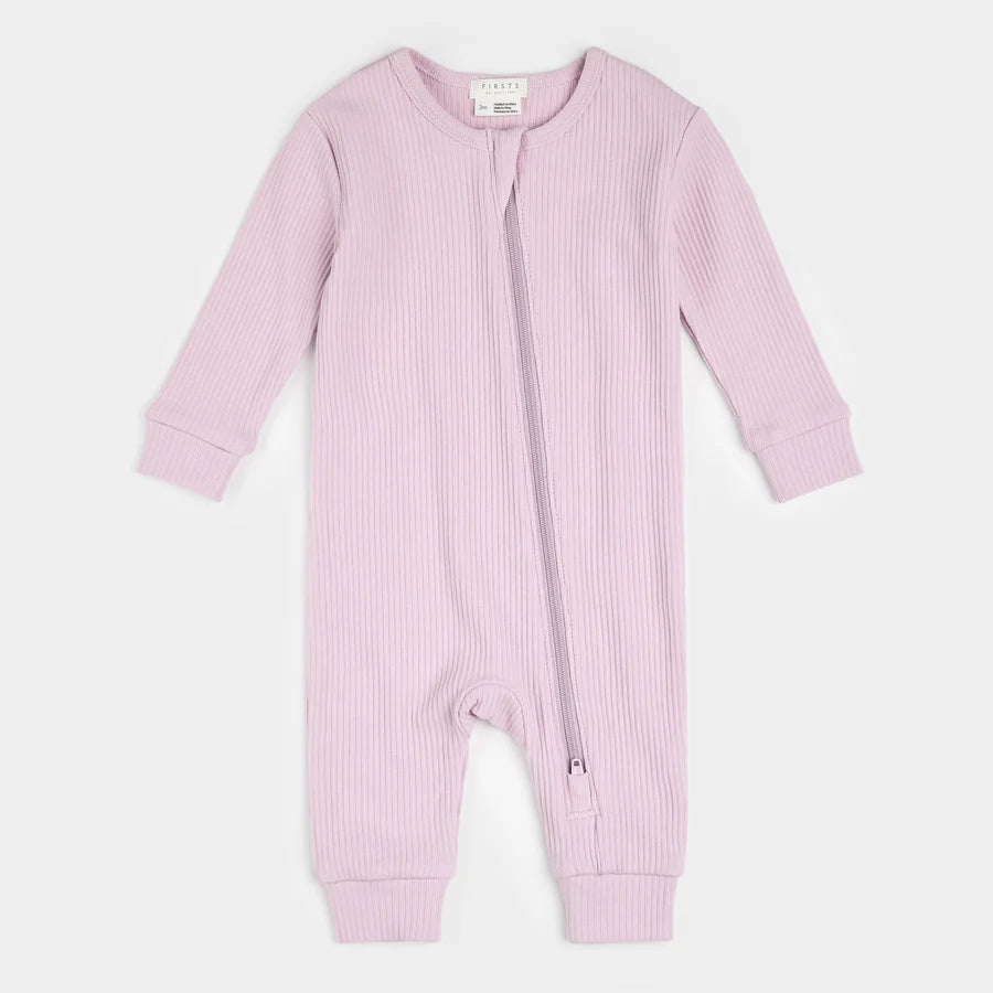 Petit Lem Dusty Lavender Modal Rib Sleeper | Light Purple