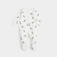 Petit Lem French Bulldogs Print on Footed Sleeper