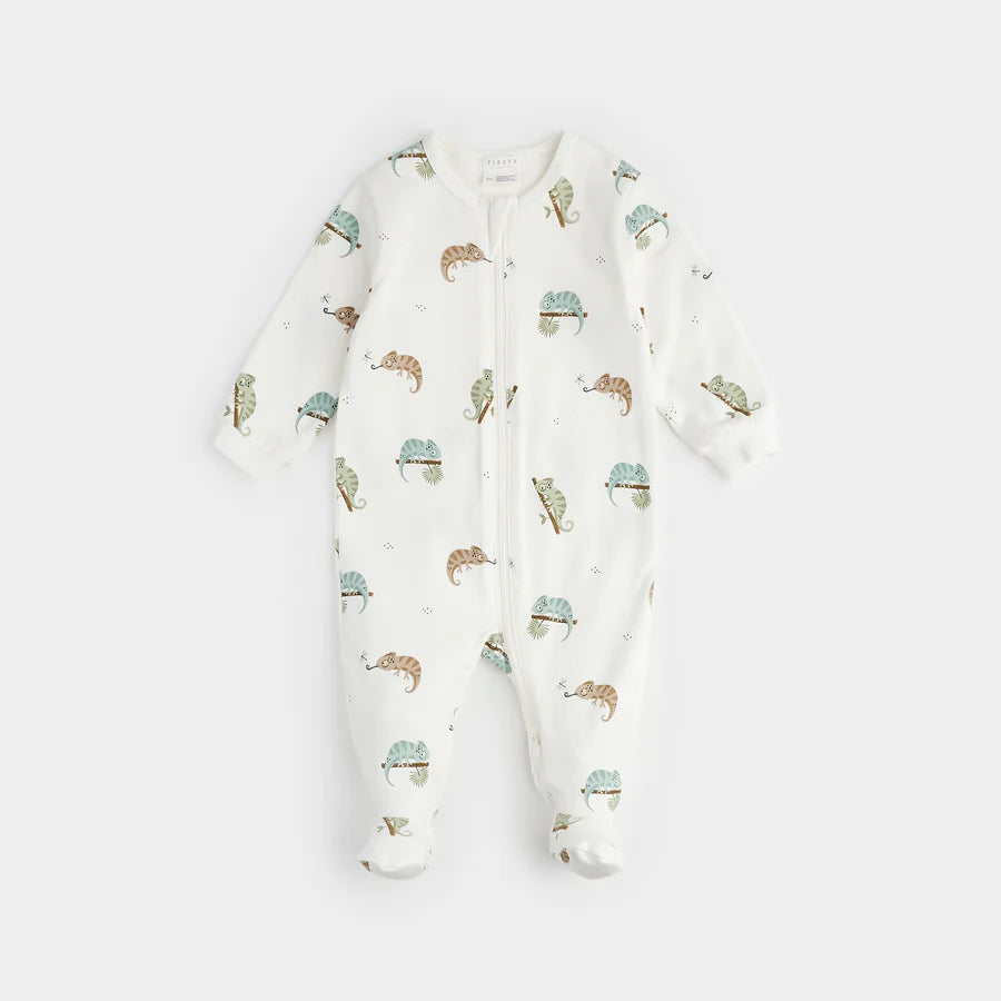 Firsts by Petit Lem I Chameleon Print Sleeper