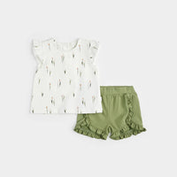 Petit Lem Tulip Print Shorts Set