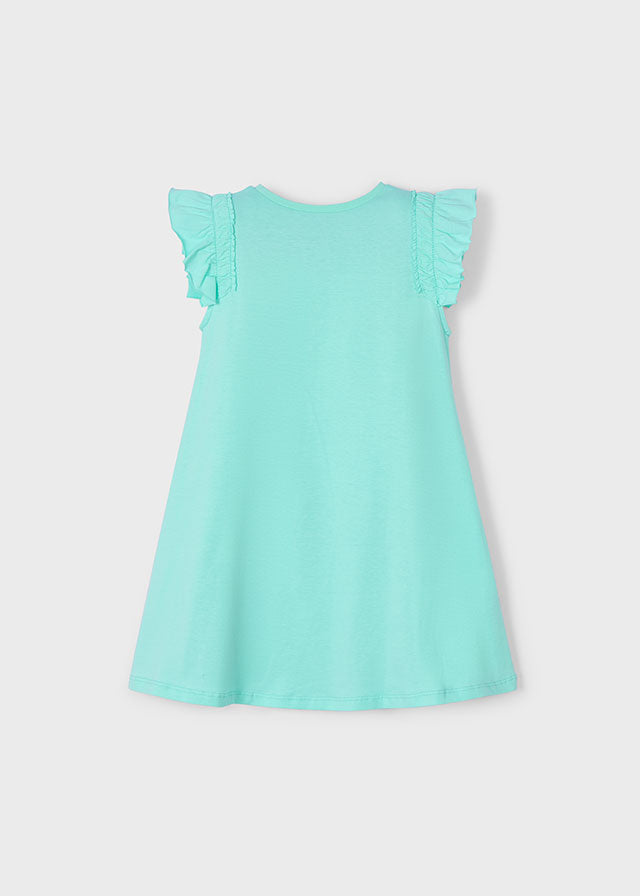 Mayoral Girls Teal Ice Cream Dress with Matching Purse