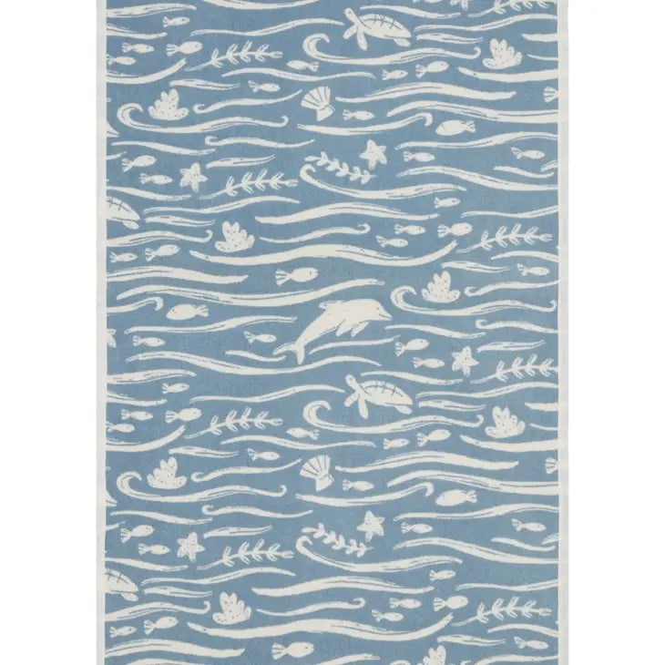 ChappyWrap Under the Sea Light Blue Midi Blanket