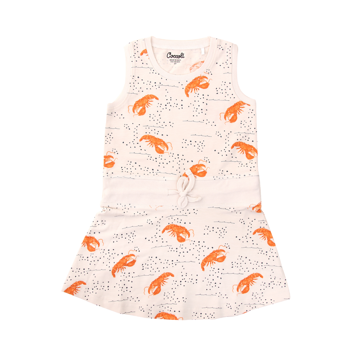 Coccoli Modal Blend Dress - Light Beige Lobsters