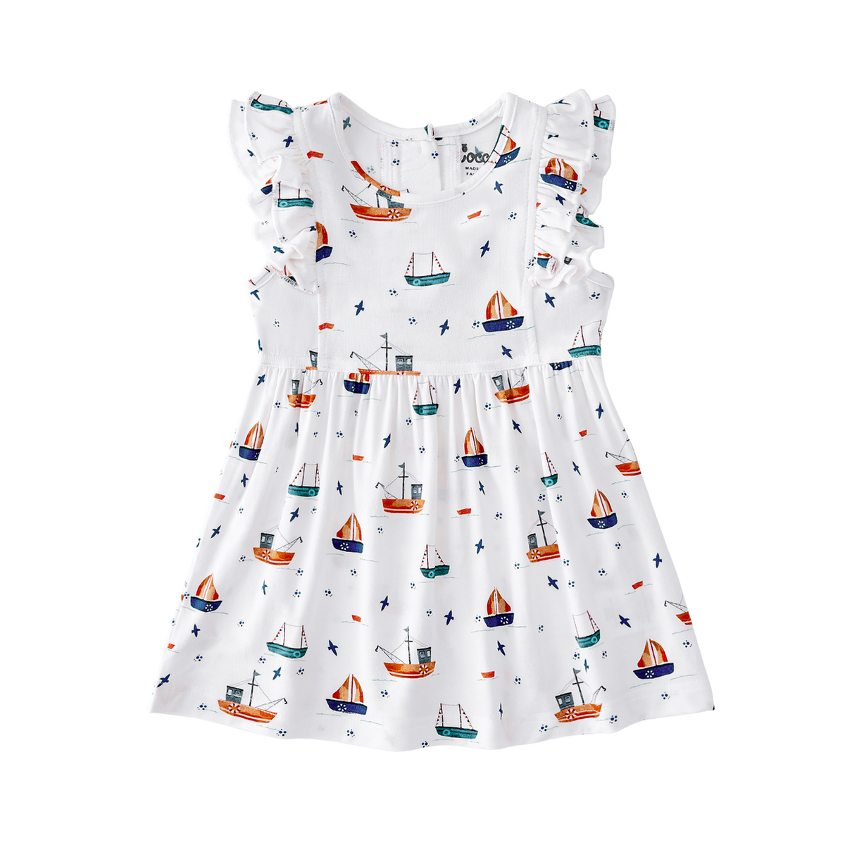 Coccoli Modal Dress - Light Grey Boats