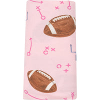 Angel Dear Footballs Pink Swaddle Blanket