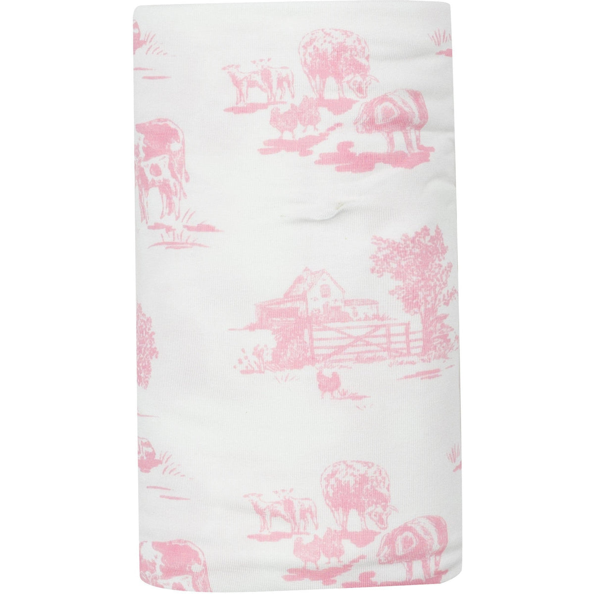 Angel Dear Farm Toile Pink Swaddle Blanket