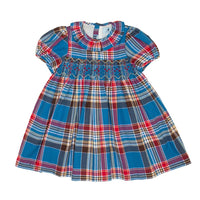 Nanducket Avery Tartan Twirl Smocked Dress