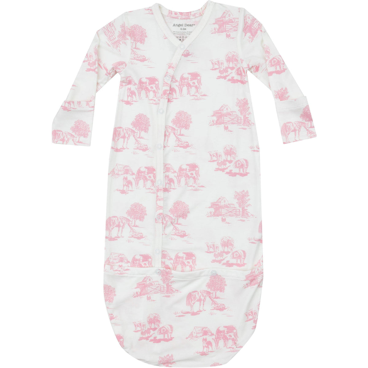 Angel Dear Farm Toile Pink Bundle Gown