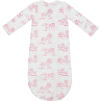 Angel Dear Farm Toile Pink Bundle Gown