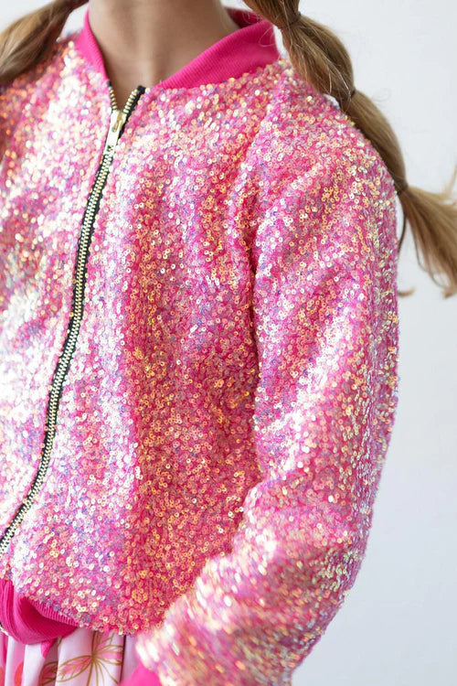 Mila and Rose Hot Pink Sequin Jacket