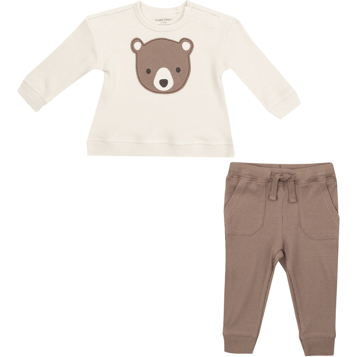 Angel Dear Baby Bear Applique Sweatshirt + Jogger