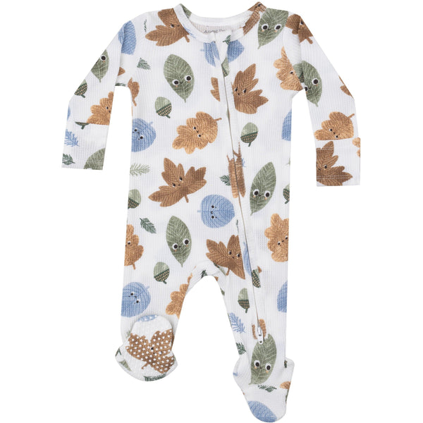 Angel Dear Cuddly Leaves 2-Way Zipper Footie