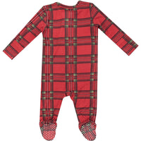 Angel Dear Vintage Holiday Plaid 2-Way Zipper Footie