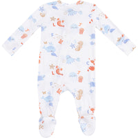 Angel Dear Coastal ABCs 2-Way Zipper Footie