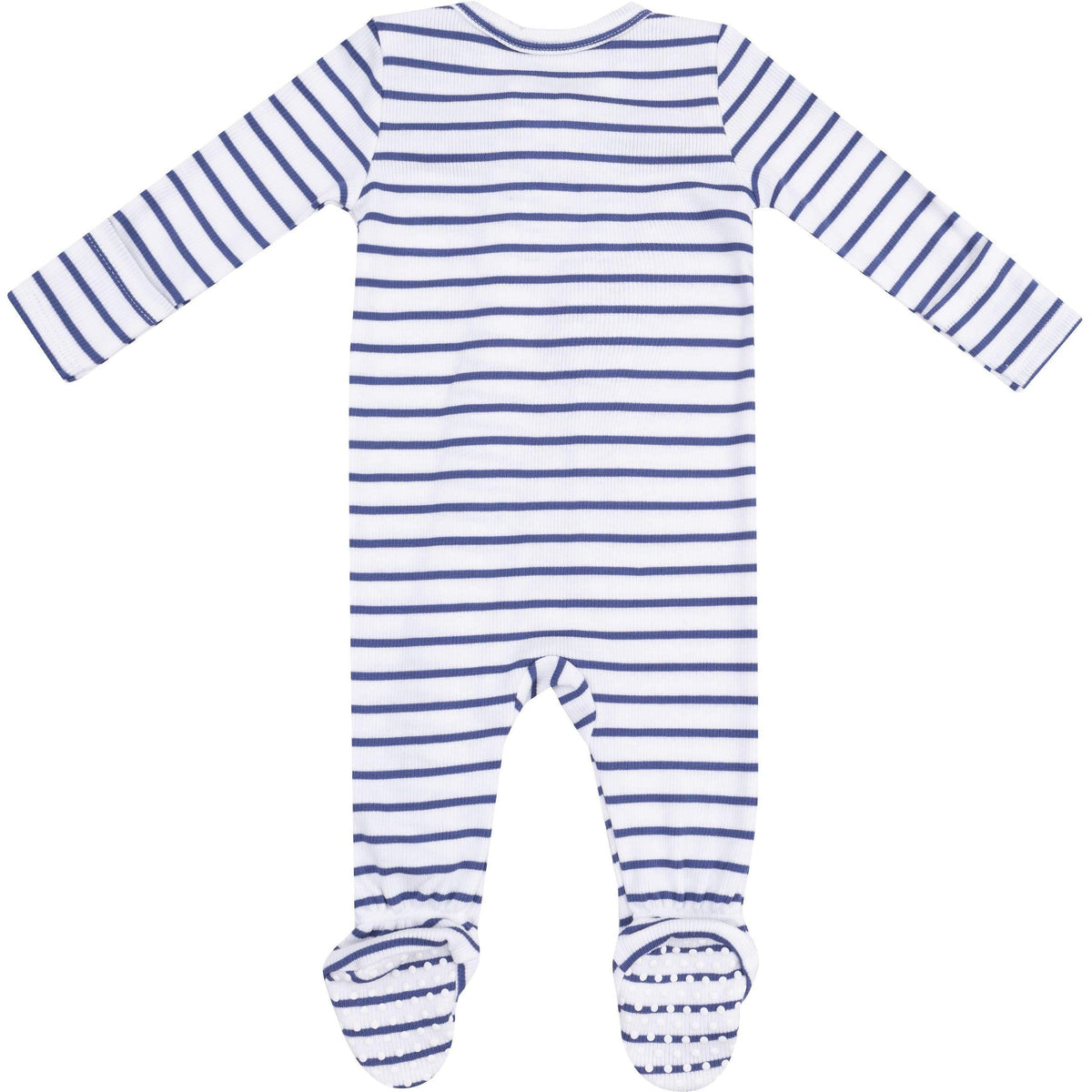 Angel Dear Stripe Vintage Blue 2-Way Zipper Footie