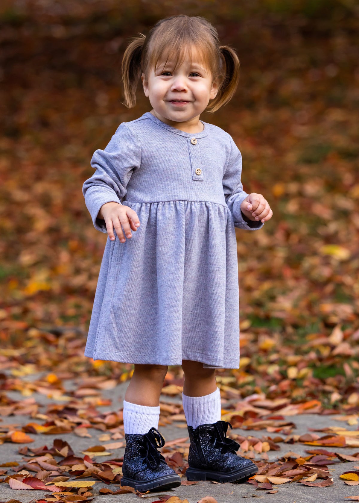 Mabel and Honey Blue Heather Dress