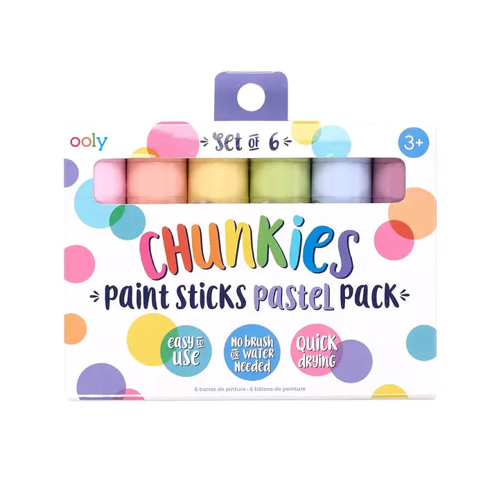 Oolly Chunkies Paint Sticks: Pastel - Set of 6