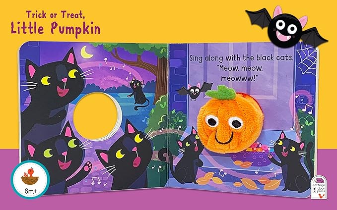 Trick Or Treat Little Pumpkin Finger Puppet Halloween Board Book