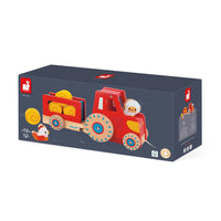 Janod Farm | Pull Along Tractor | Early Learning Toy