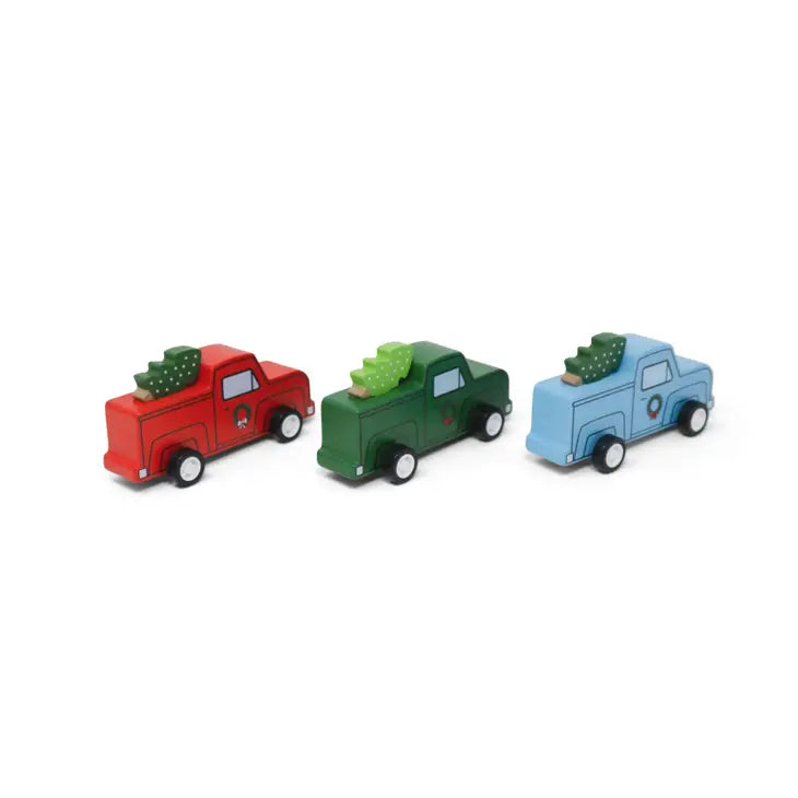 Jack Rabbit Creations Assortment of Pull Back Retro Truck & Christmas Tree