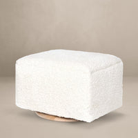 Oilo Small Stationary Rectangle Ottoman With Wood Base