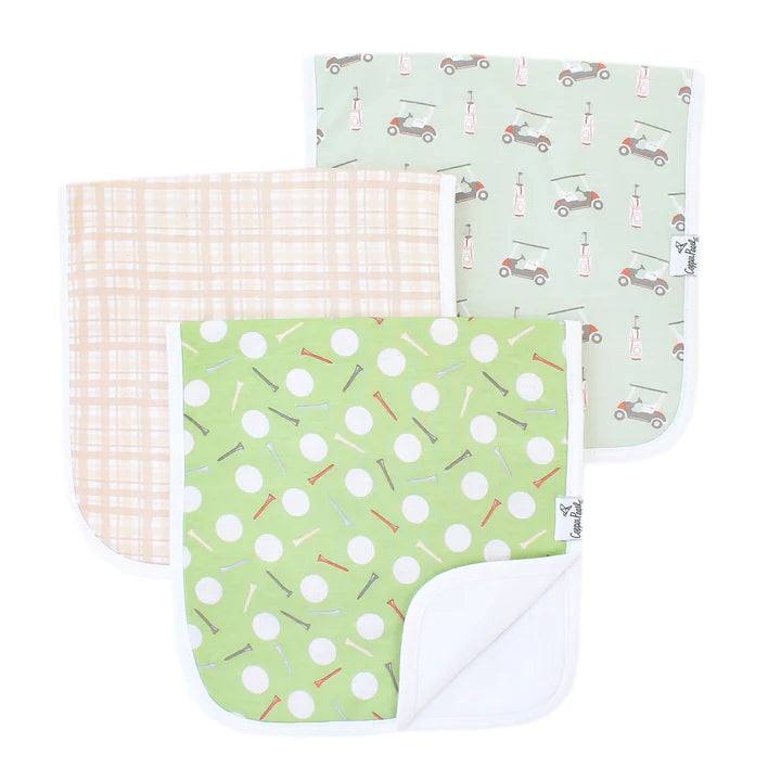 Copper Pearl Premium Burp Cloths - Bogey