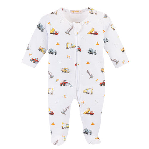 Baby Club Chic Trucks Zipped Footie