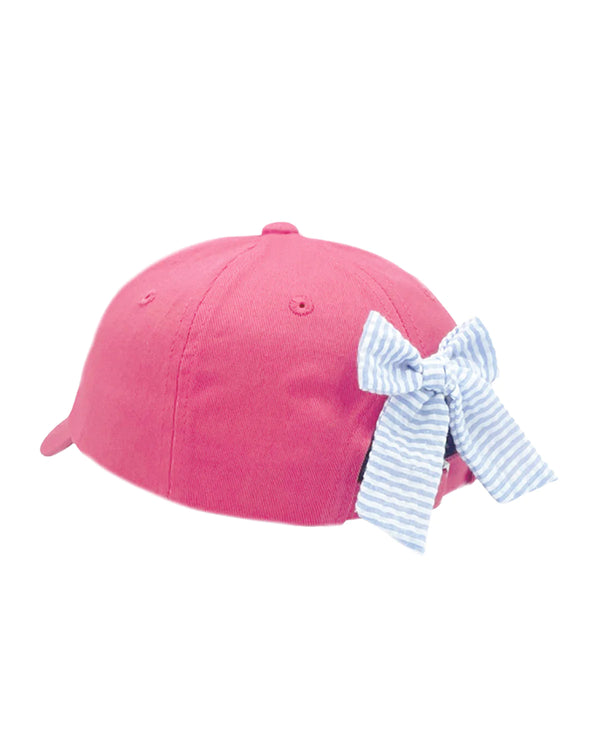 Bits & Bows Sailboat Bow Baseball Hat with back bow