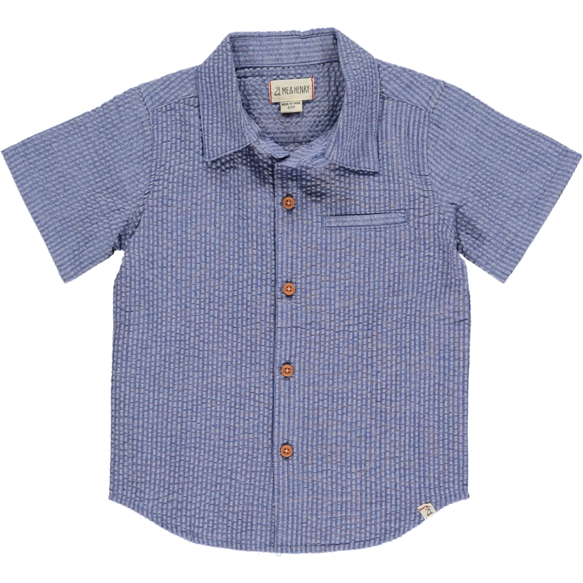 Me & Henry Newport Blue Heathered Woven Shirt