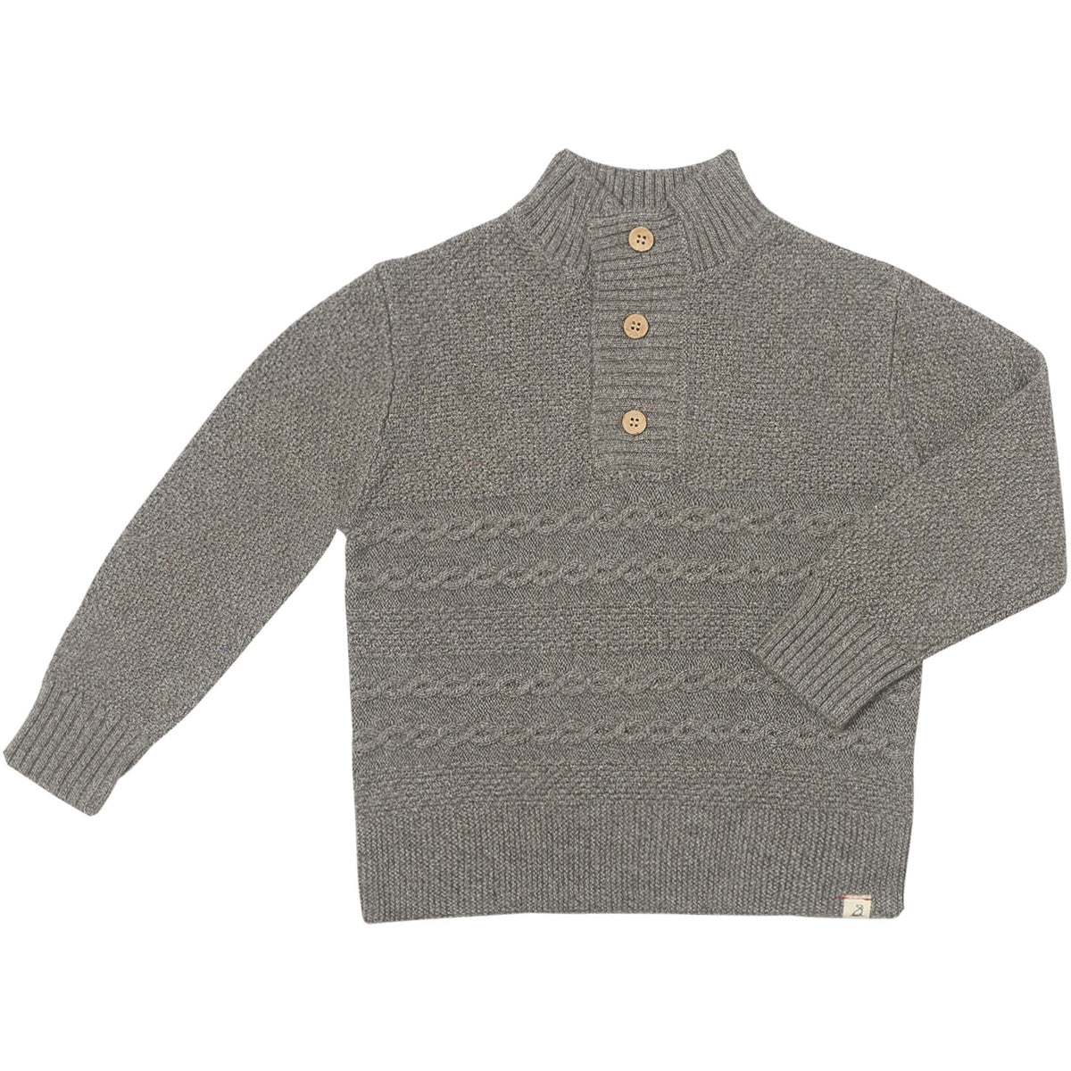 Me & Henry Cable Sweater | Heathered Grey