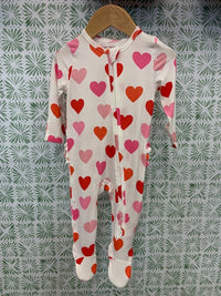 Angel Dear Ruffle Footie- Hearts