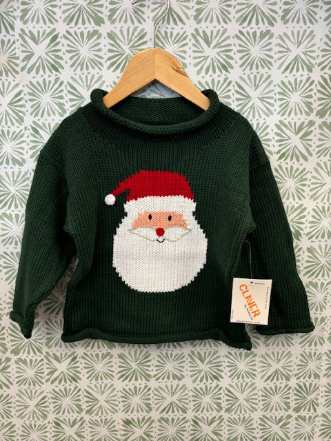 Claver Hunter Green Santa Sweater