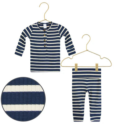 Lou Lou and Company Jack Ribbed Top and Bottoms Pajama set