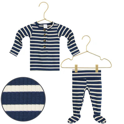 Lou Lou and Company Jack Ribbed Top and Bottoms Pajama set