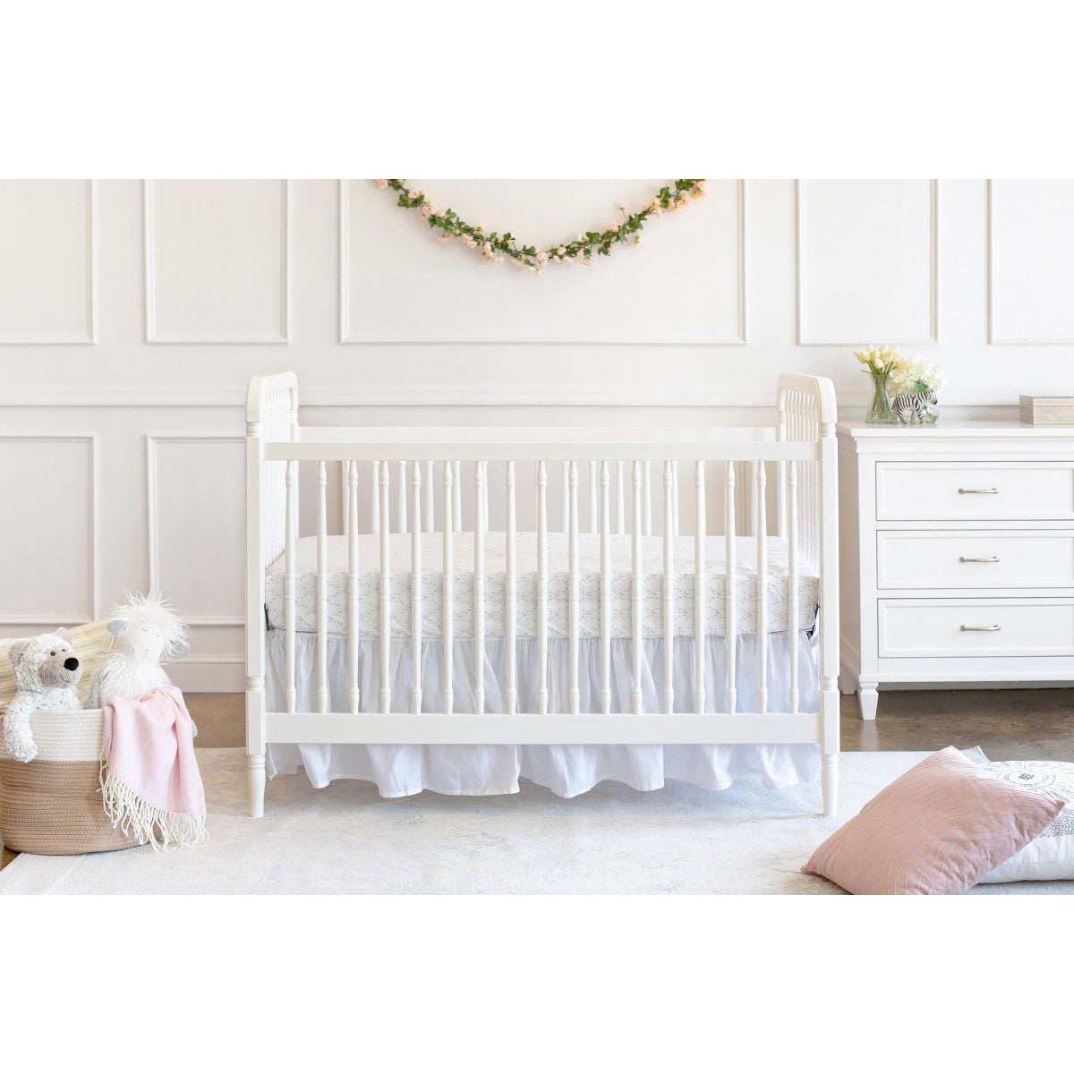 Namesake Liberty 3-in-1 Convertible Spindle Crib With Toddler Bed Conversion Kit