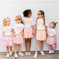 Sweet Winks Kindergarten Rainbow Shirt - White