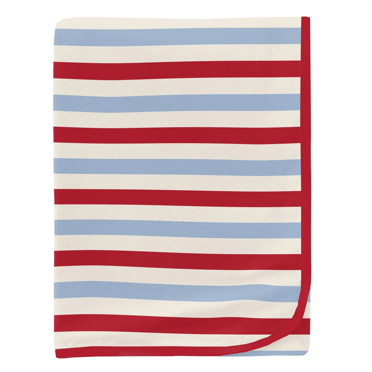 Kickee Pants Print Swaddling Blanket in Anniversary Balloon Stripe