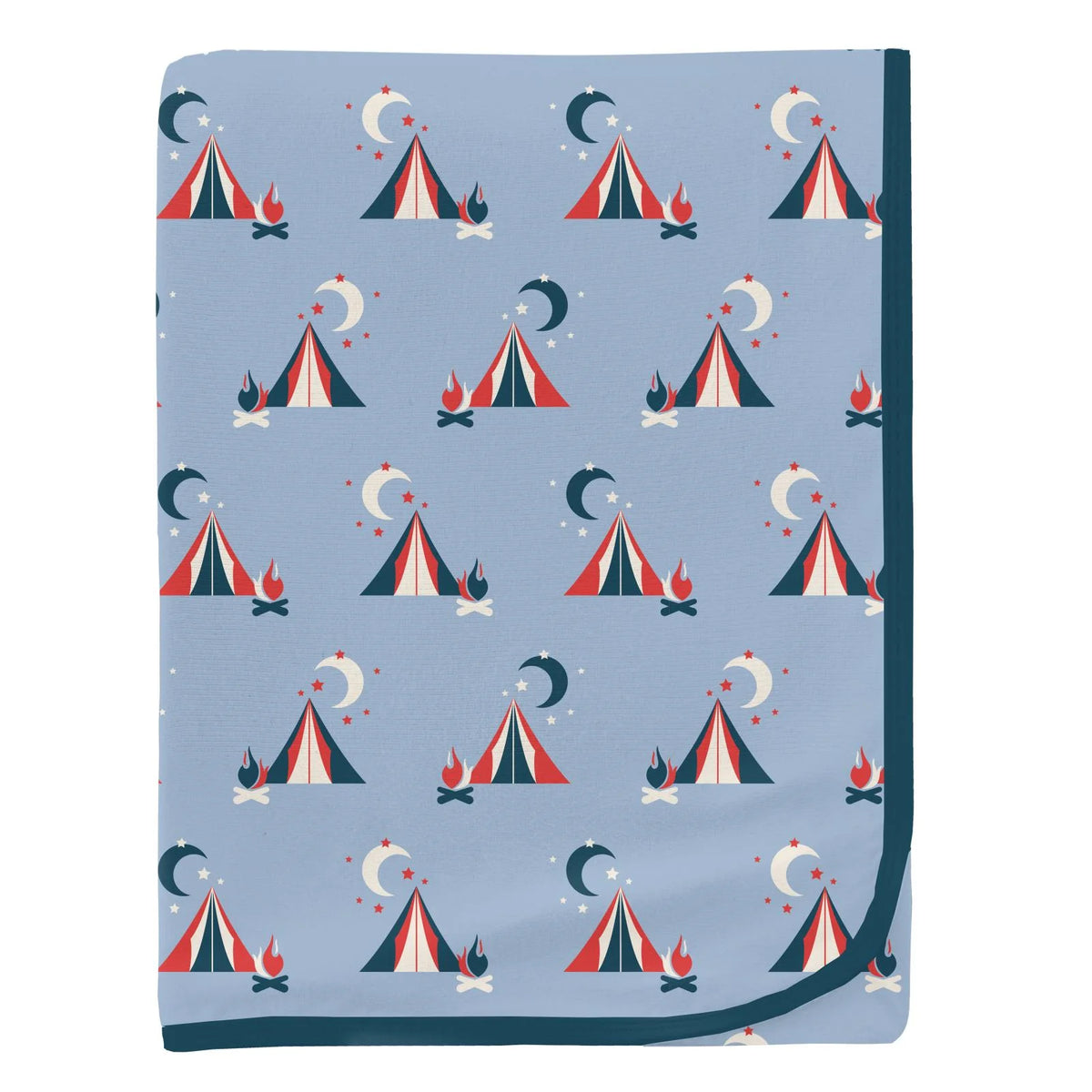 Kickee Pants Print Swaddling Blanket - Pond Tents