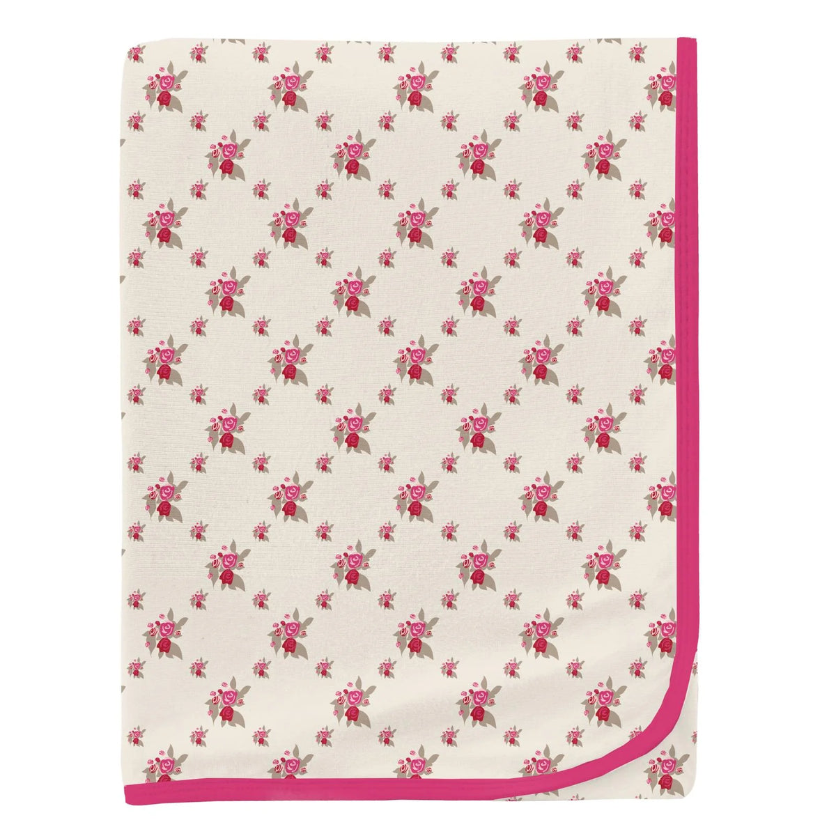 Kickee Pants Print Swaddling Blanket - Natural Rose Trellis