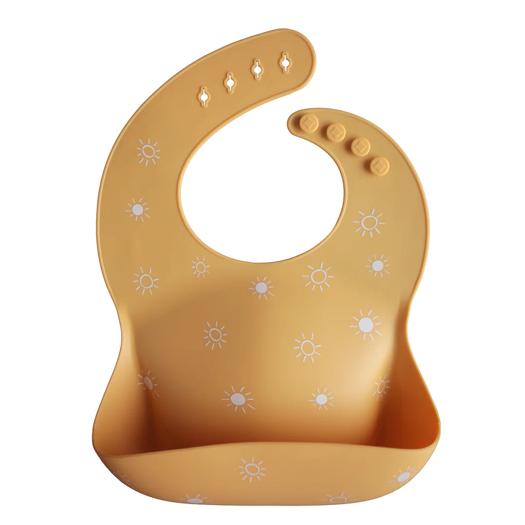 Mushie Silicone Baby Bibs (Sunshine Orange)