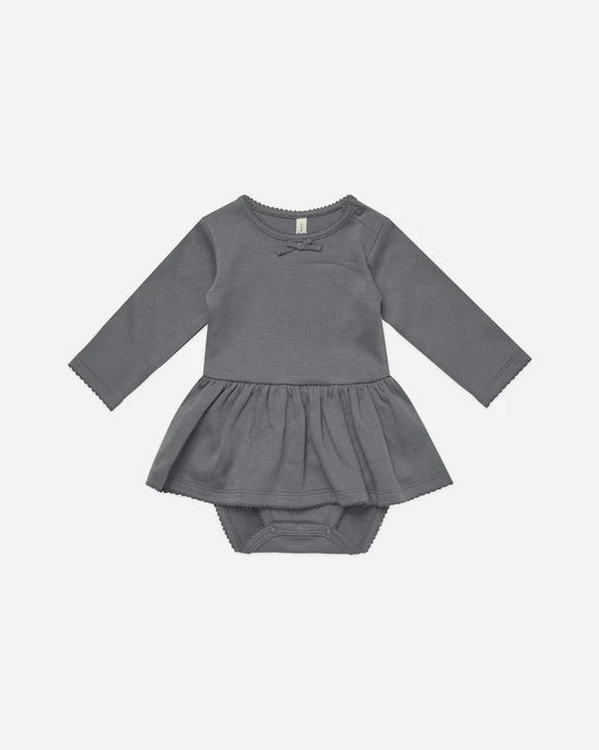 Quincy Mae Pointelle Skirted Body Suit