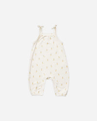 Quincy Mae Smocked Jumpsuit || Lemons