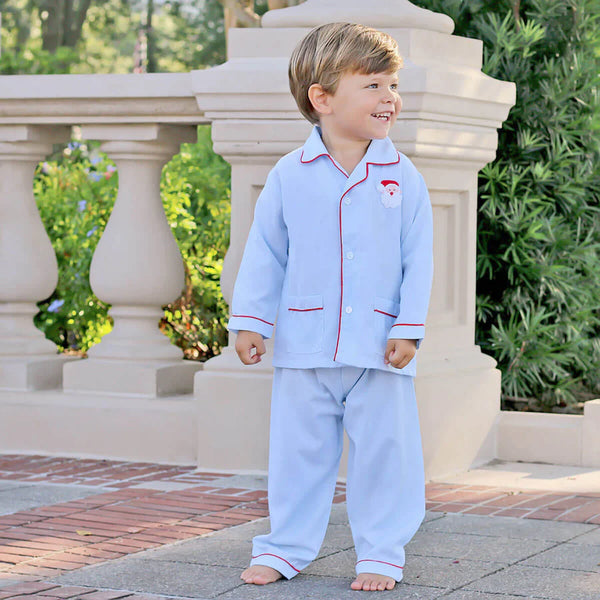 Sweet Dreams Boys Embroidered Santa Pajamas